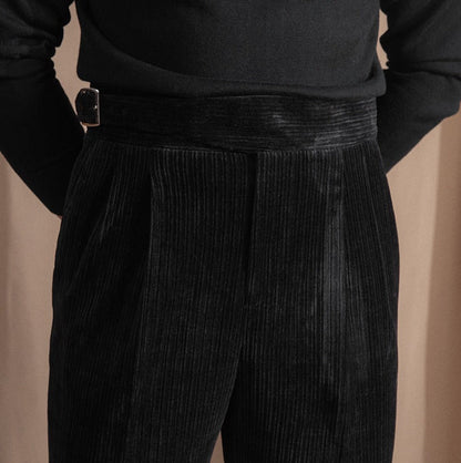 Catania Double Pleat Gurkha Trousers in Corduroy