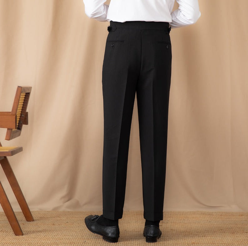 Straight Trousers with Single Pleats Perugia Ufficio