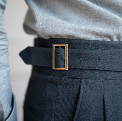 Gurkha Pleated Straight Trousers Cipressa