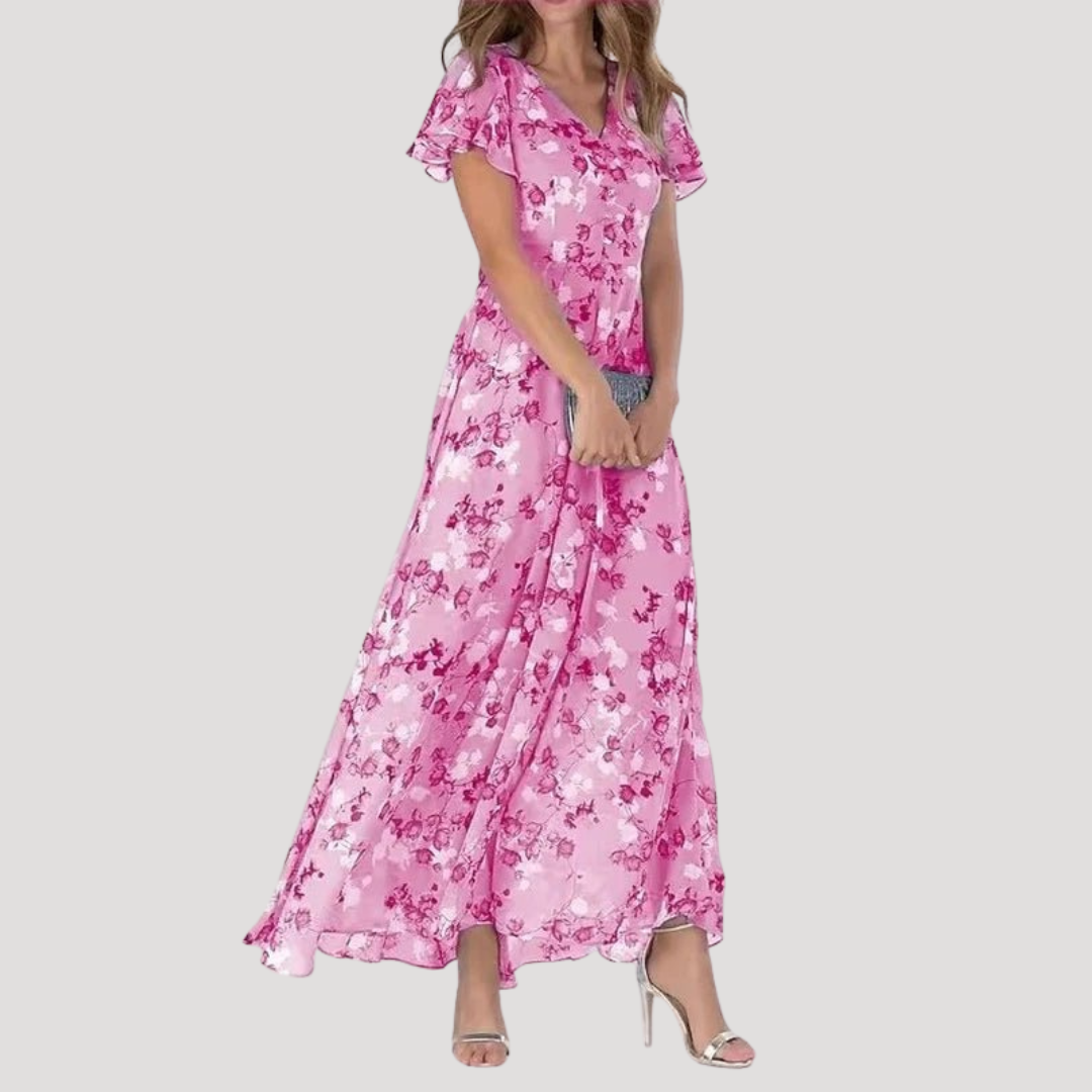 Women’s Elegant Flattering Floral Maxi Dress
