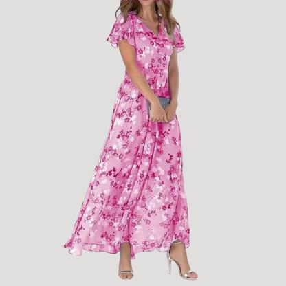 Women’s Elegant Flattering Floral Maxi Dress