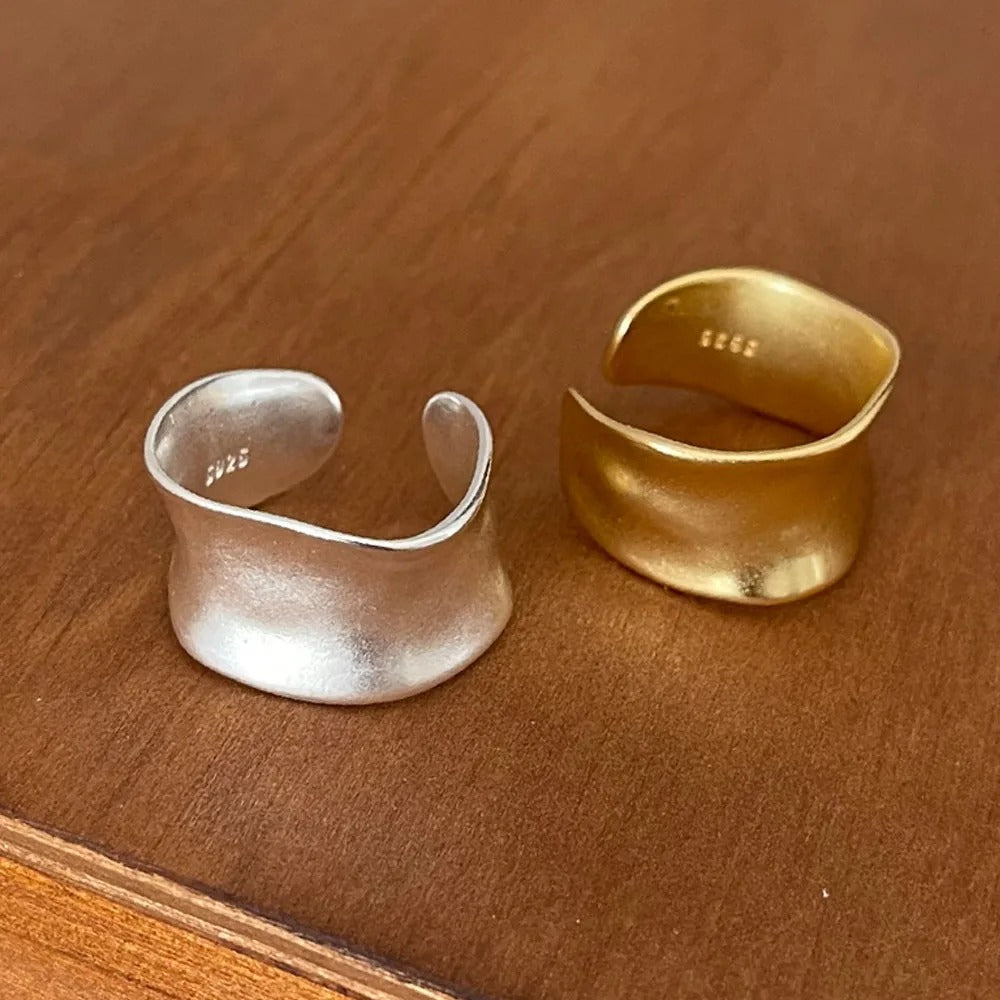 Irregular Boho Gold and Silver Rings
