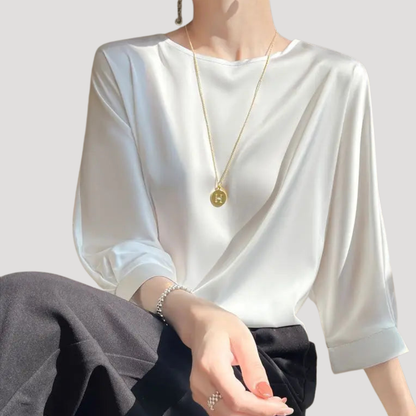 Women’s Satin Long Sleeve Smart Top