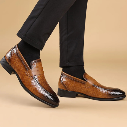 Corté Woven Leather Loafers