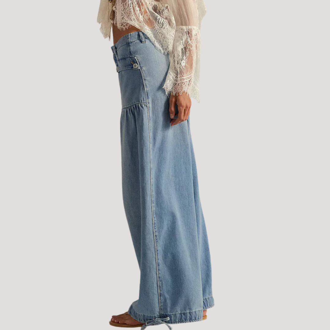 Women’s Baggy Tapered Cuffed Jeans
