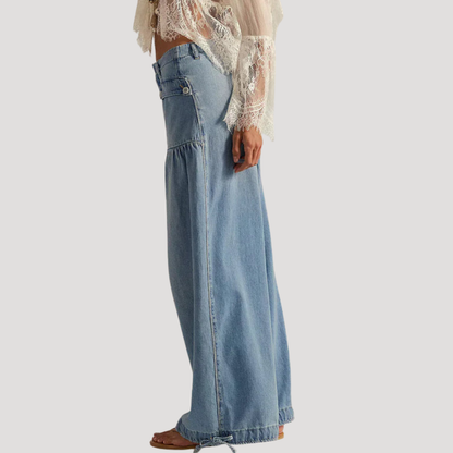Women’s Baggy Tapered Cuffed Jeans