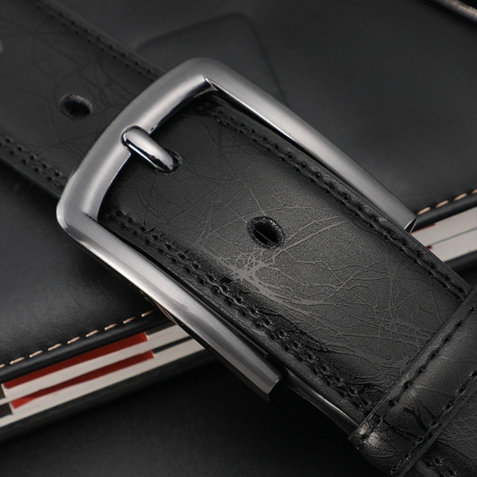 Ashford Gunmetal Cowhide Leather Belt