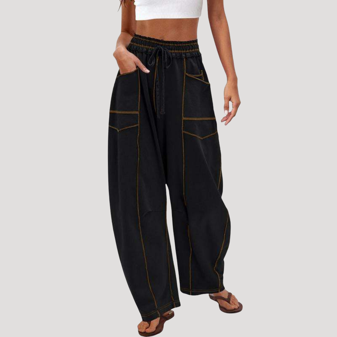 Women’s Elasticated Waist Wide Leg Lounge Trousers