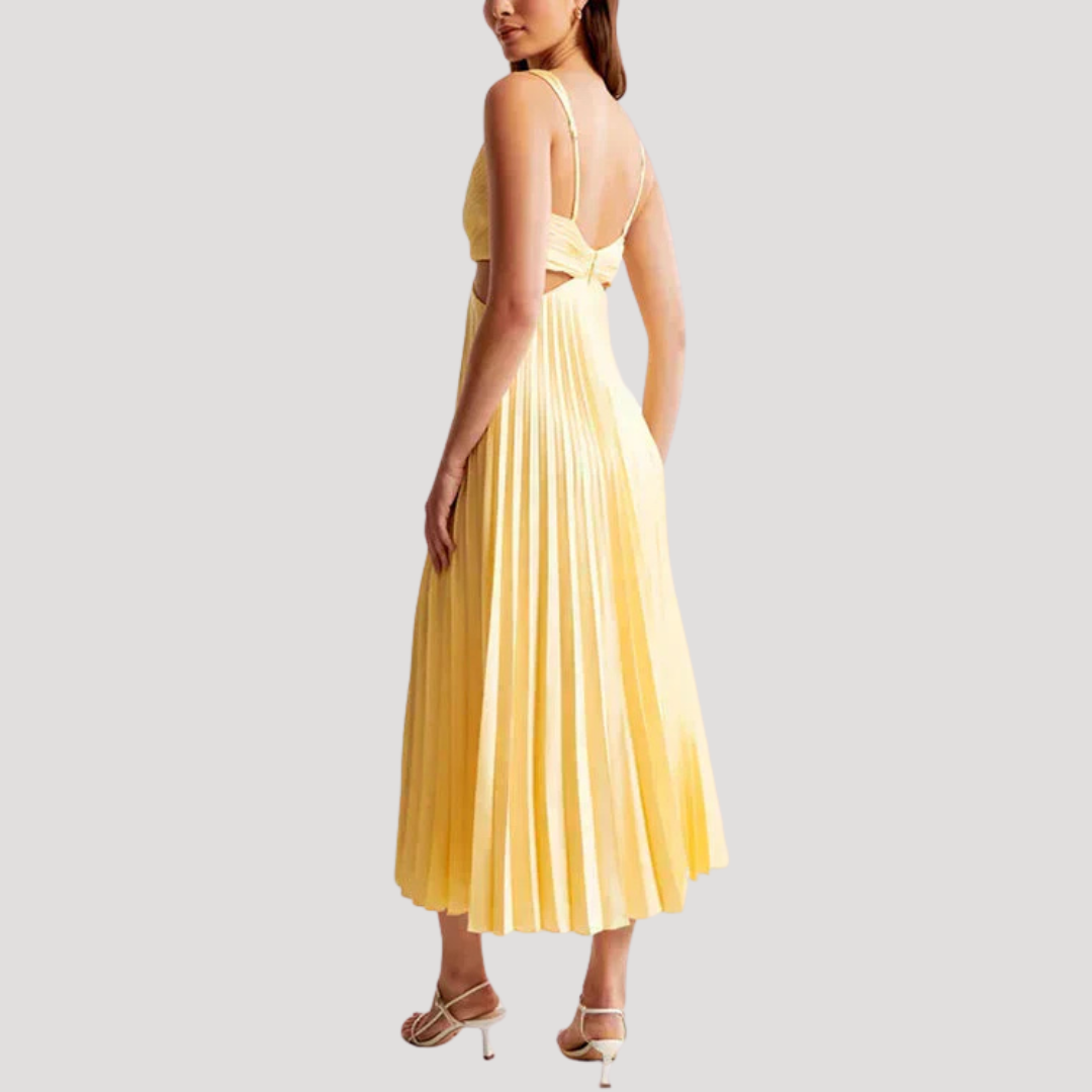 Pleated Midi Summer Party Dress