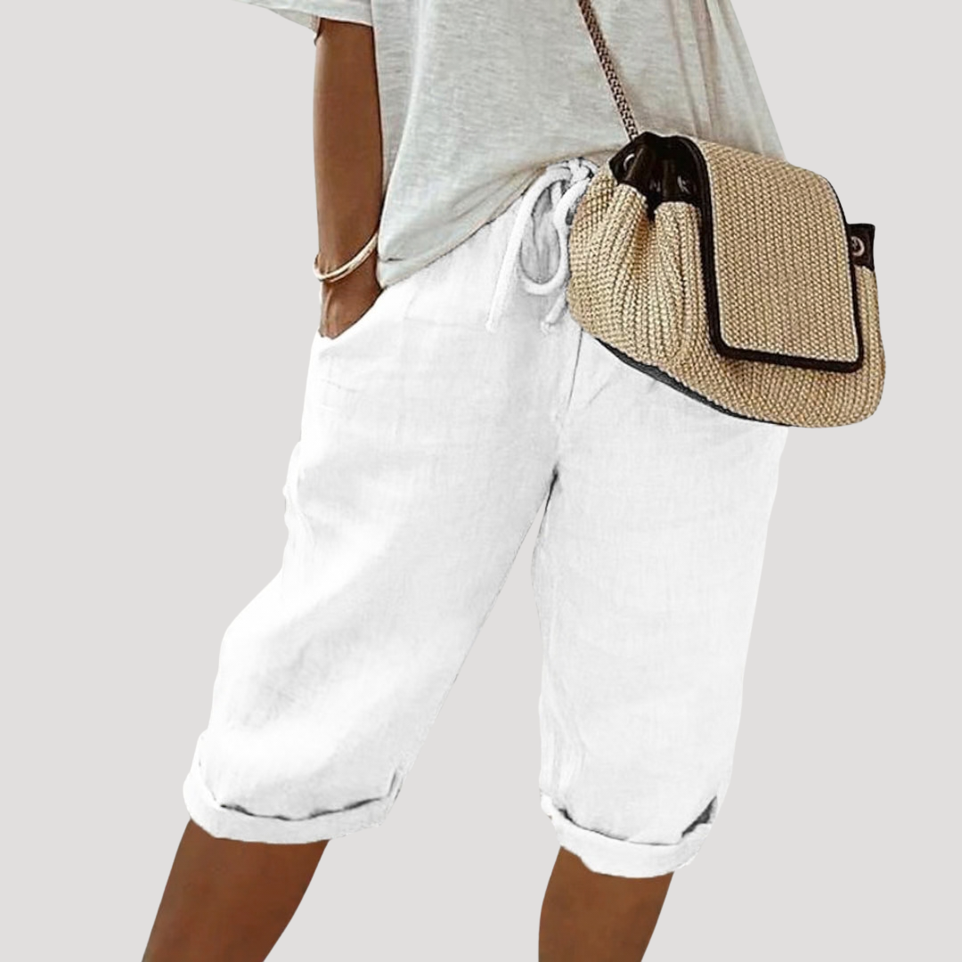 Women’s Casual Linen Bermuda Shorts