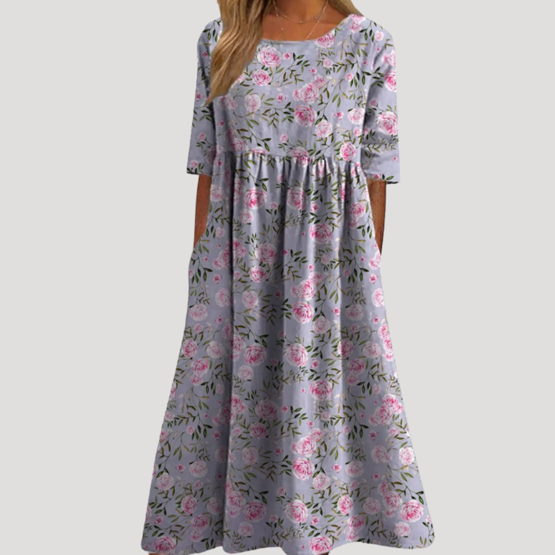 Women’s Flowy Floral Summer Midi Dress