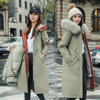 Fionna – Women's Winter Jacket with Hood and Soft Faux Fur Collar