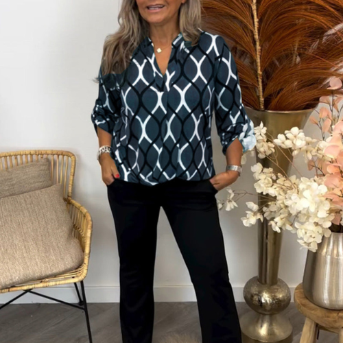 Renee | Elegant Geometric Blouse