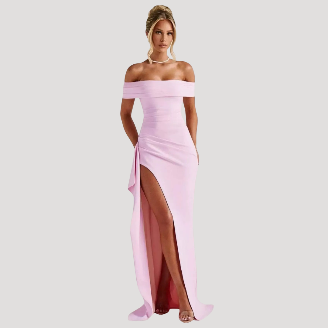 Elegant Off Shoulder Maxi Dress for Evening Events