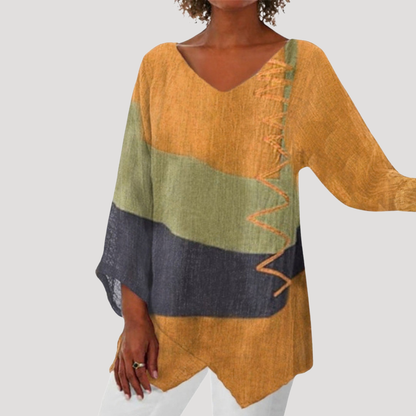 Women’s Flowy V-Neck Summer Tunic Top