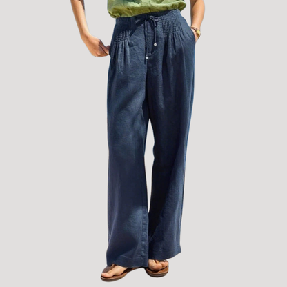 Women’s Wide Leg Cotton Linen Trousers