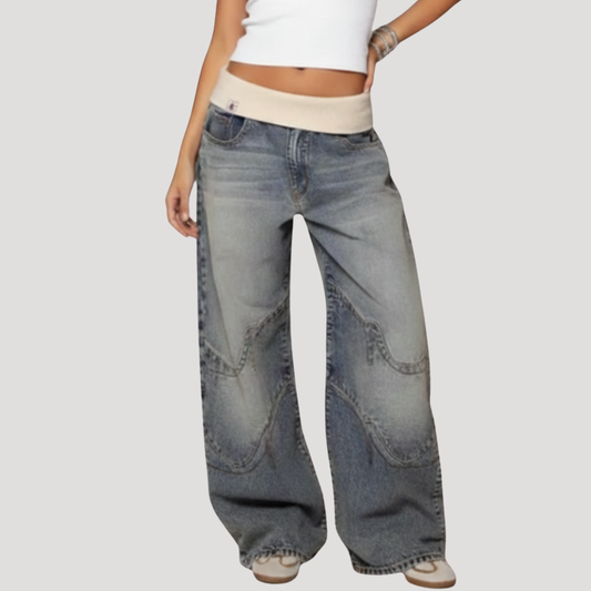 Women’s Baggy Wide Leg Denim Trousers
