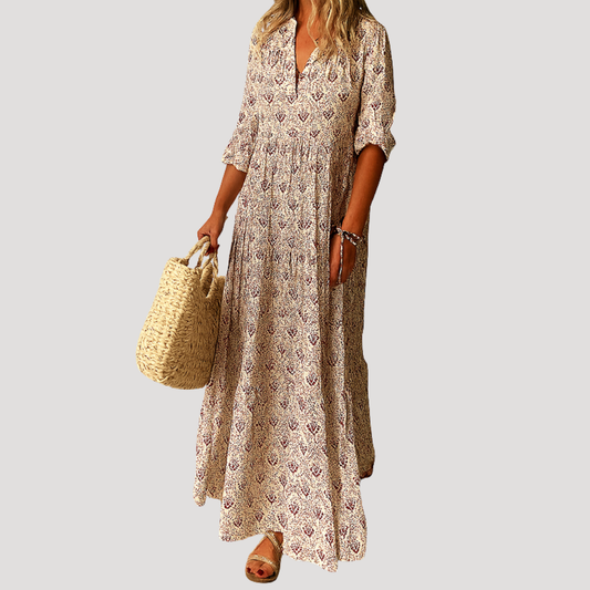 Printed Maxi Dress – Relaxed Boho Summer Dress