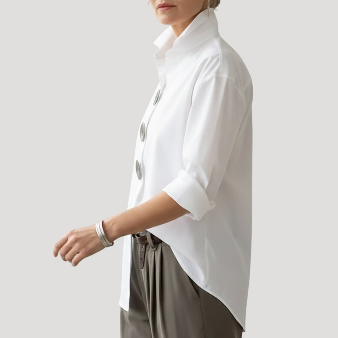 Women’s Elegant Relaxed Fit Button Shirt