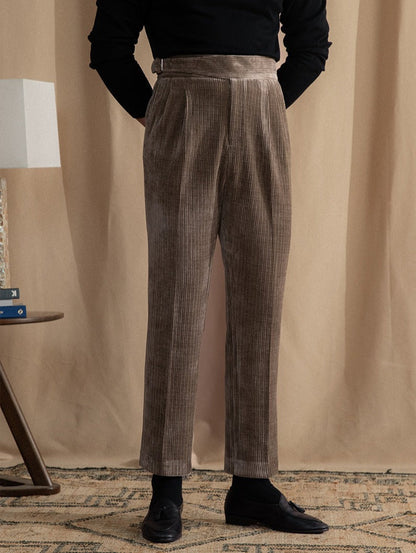 Catania Double Pleat Gurkha Trousers in Corduroy