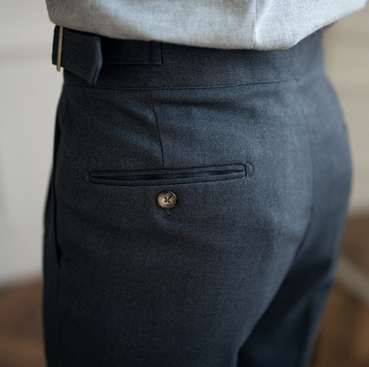Gurkha Pleated Straight Trousers Cipressa