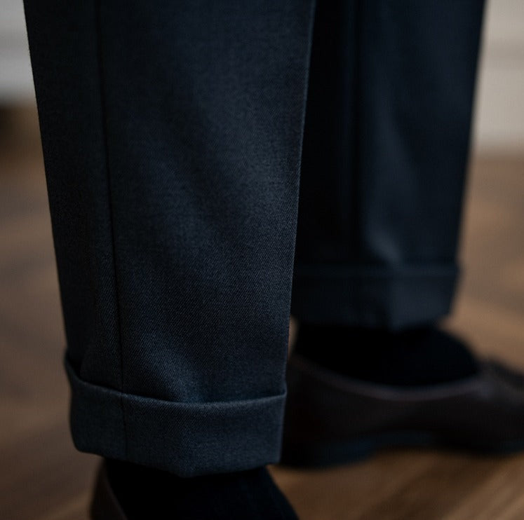 Gurkha Pleated Straight Trousers Cipressa