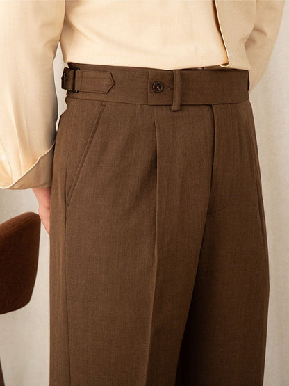 Pleated Straight Trousers Sicily