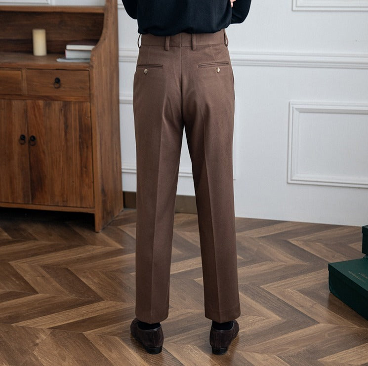 Bristol Wool Felt Straight Trousers