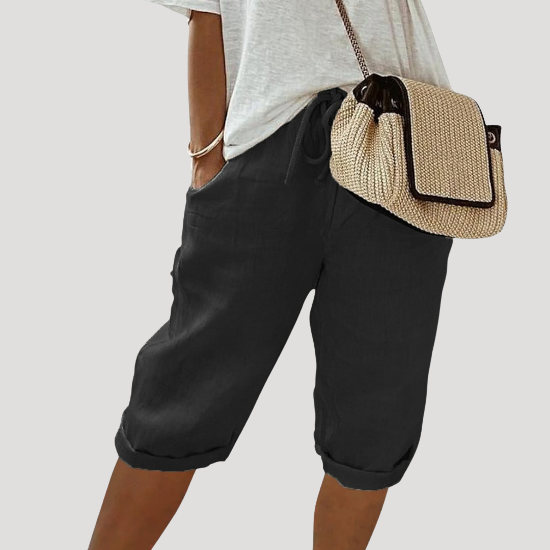 Women’s Casual Linen Bermuda Shorts