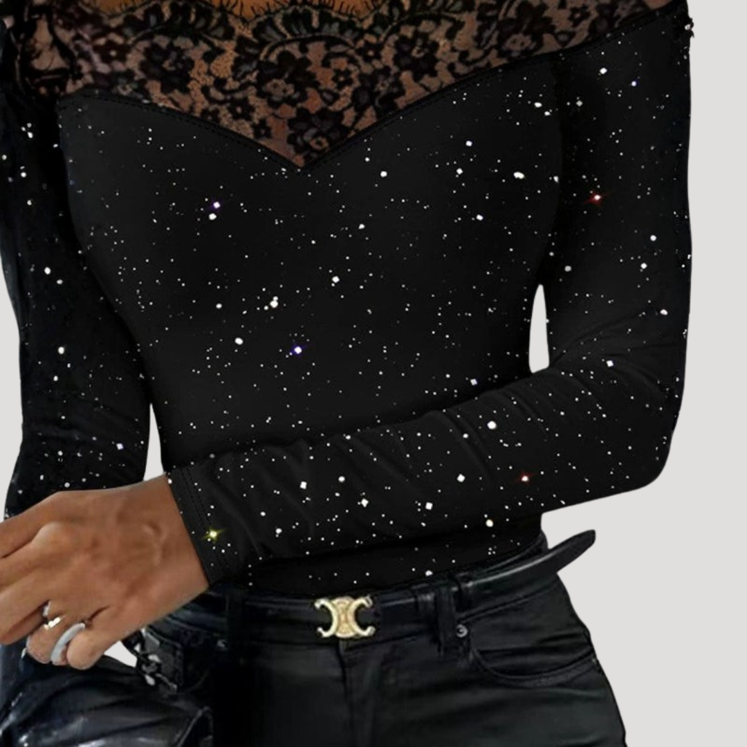 Women’s Lace Off Shoulder Party Top