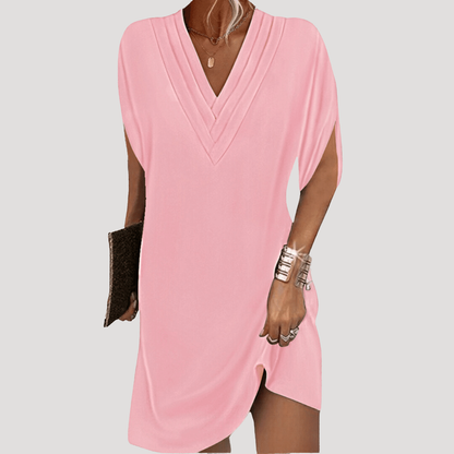 Casual Mini Dress with V-Neck for Evenings and Outings