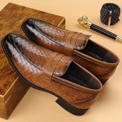 Corté Woven Leather Loafers