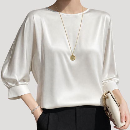 Women’s Satin Long Sleeve Smart Top
