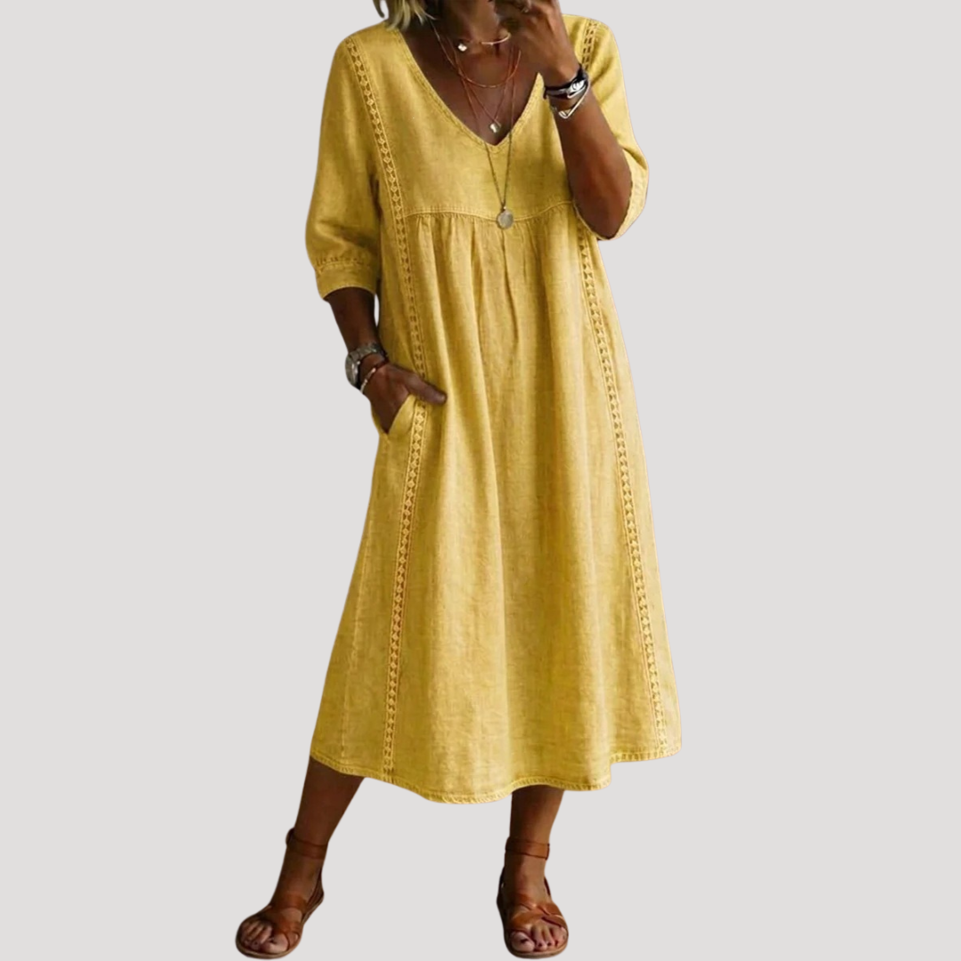 Women’s Flowy Casual Midi Denim Dress