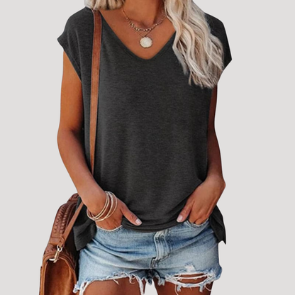 Women’s Relaxed Fit V-Neck Summer Top