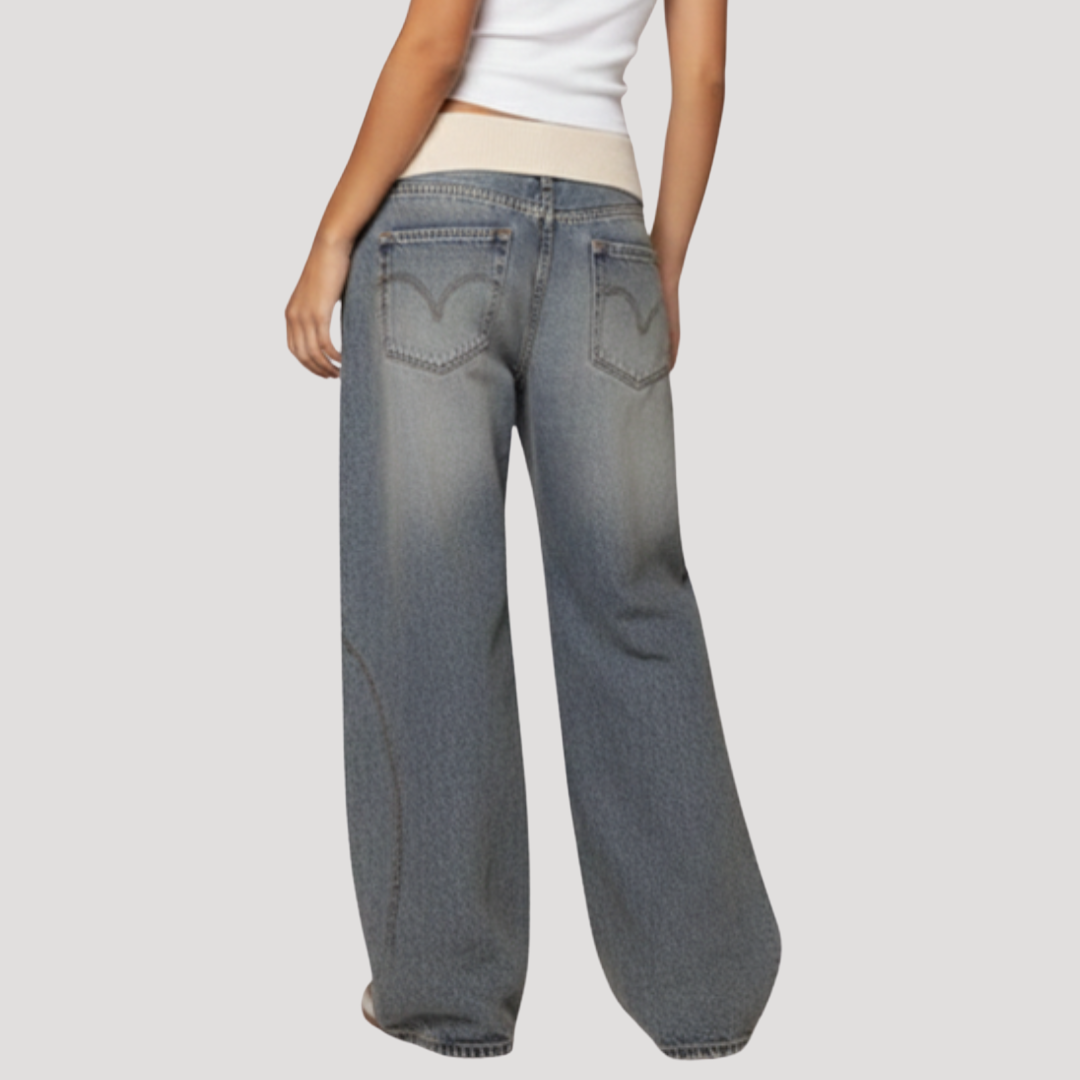Women’s Baggy Wide Leg Denim Trousers