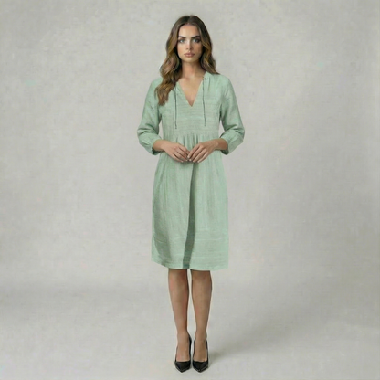 Women’s Lightweight V-Neck Midi Dress