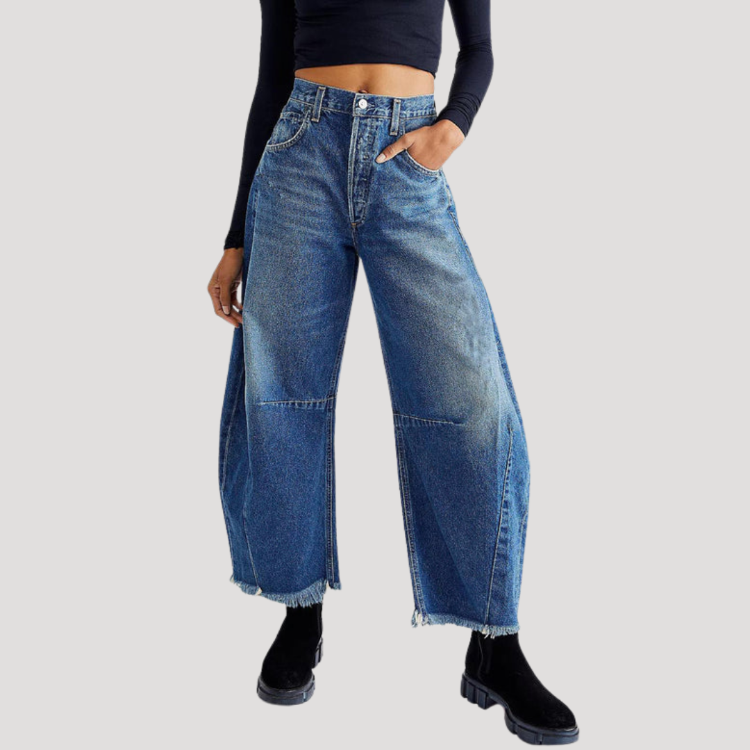 Women’s High Waist Barrel Leg Jeans