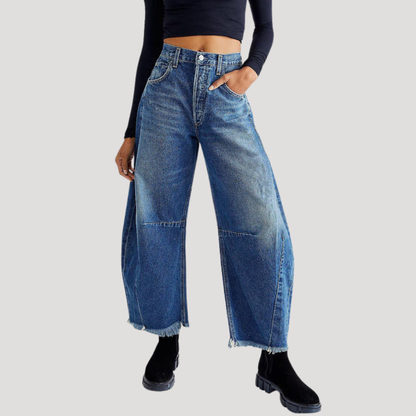Women’s High Waist Barrel Leg Jeans