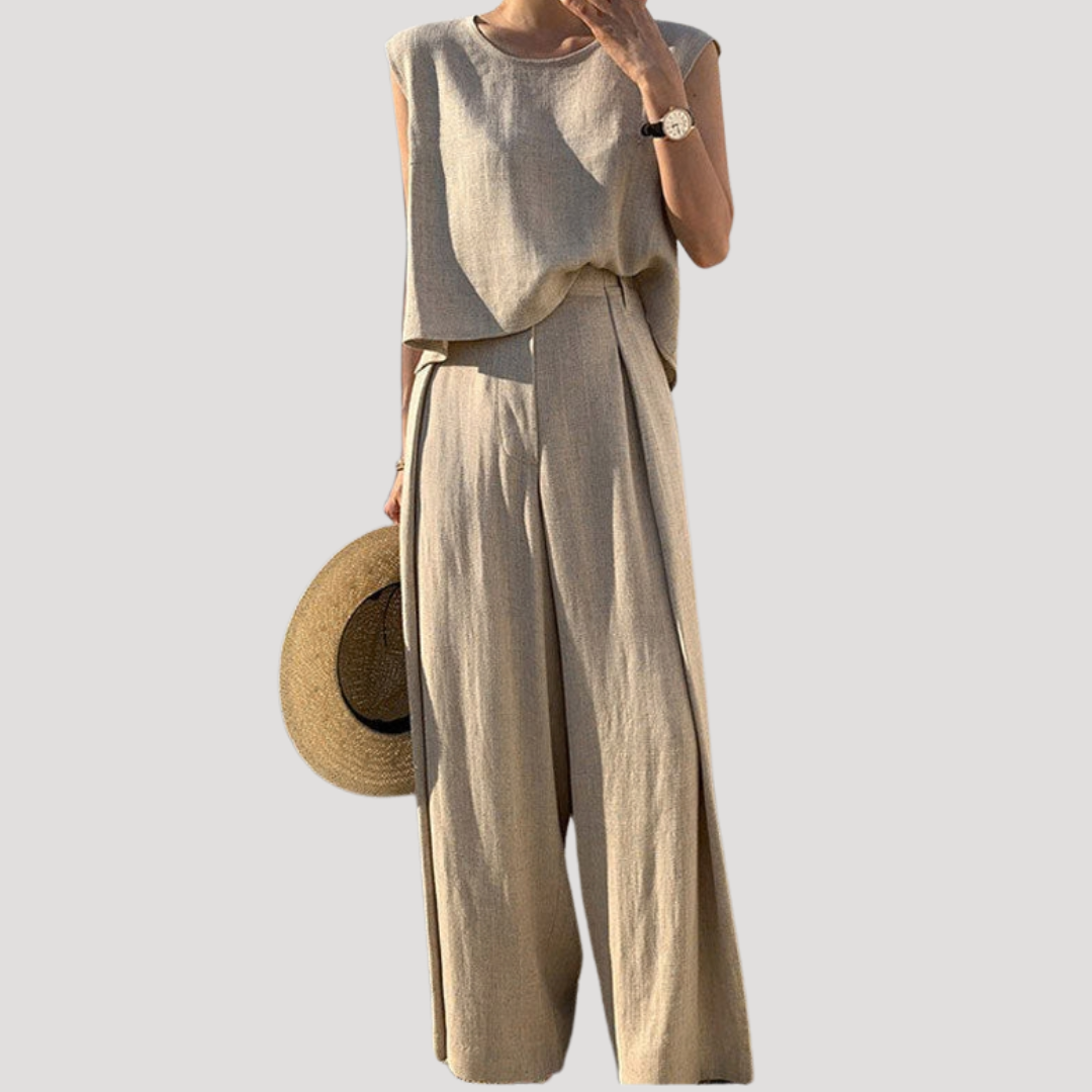 Women’s Chic Sleeveless Top & Trousers Set