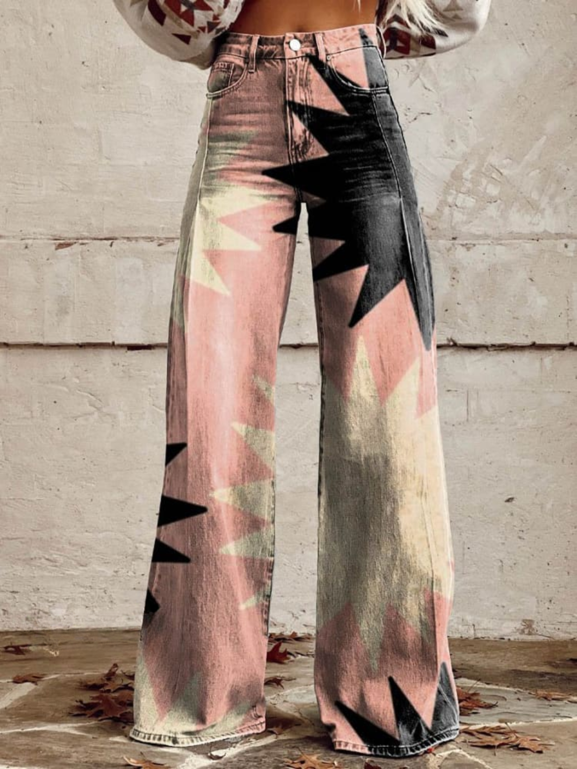 CZARINA - GEOMETRIC WIDE-LEG TROUSERS