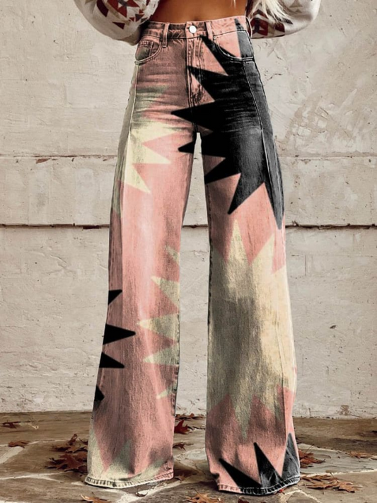 CZARINA - GEOMETRIC WIDE-LEG TROUSERS
