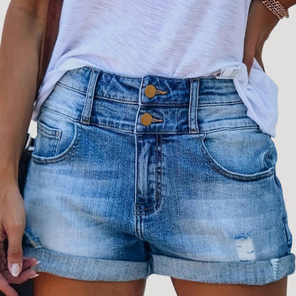 Women’s Casual Button-Up Denim Short