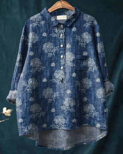 Edwina | Button-Up Bloom Blouse