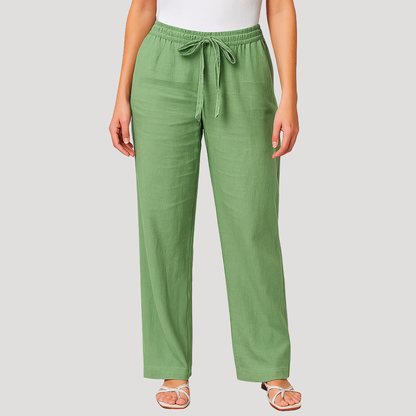 Women’s Breathable Linen Drawstring Trousers