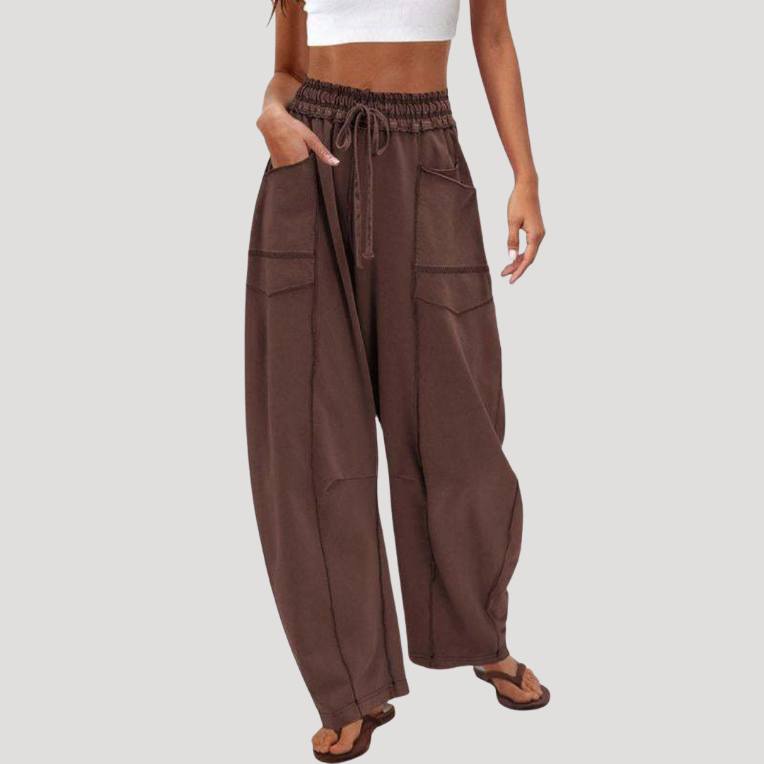 Women’s Elasticated Waist Wide Leg Lounge Trousers
