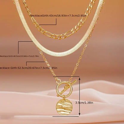 Savira Textured Corner Layered Necklace