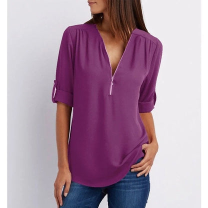 Gwen | Chic Zip Blouse