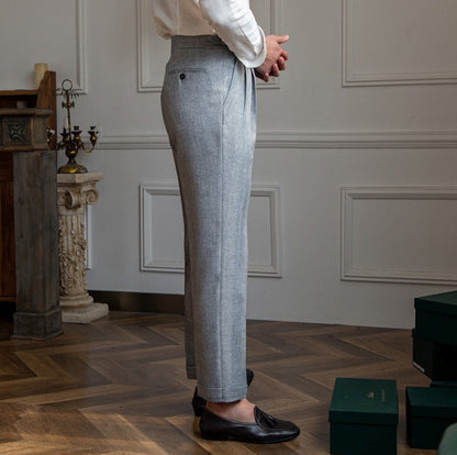 St Ives Checked Flannel Trousers