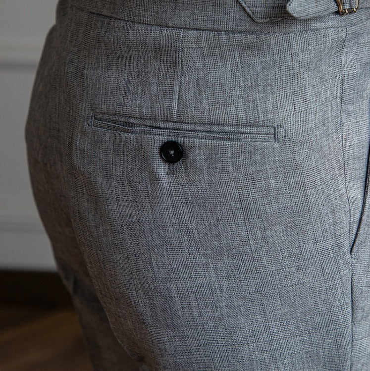 St Ives Checked Flannel Trousers